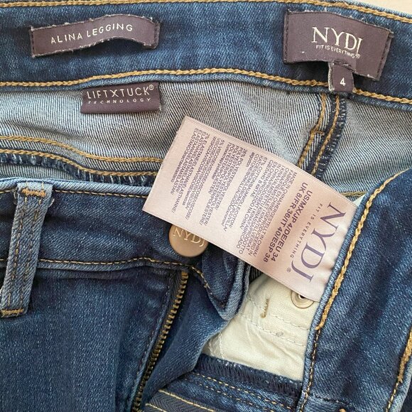 NYDJ Alina Legging Skinny Pant in Blue Reverence Size 4 - Picture 4 of 6